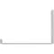 Ekena Millwork Steel Hanging Shelf Bracket, Hammered White 2"W x 10"D x 6 1/2"H BKTM02X10X06HSHWH - alternate 10